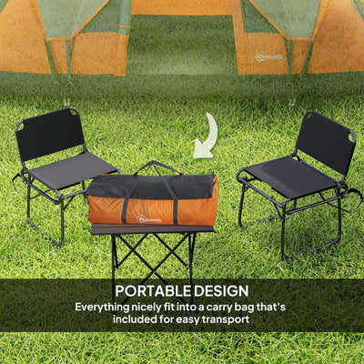 Outsunny 5-6 Man Dome Camping Tent - Orange 