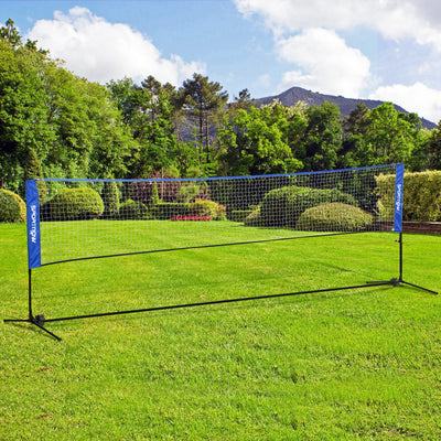 SPORTNOW 4m Badminton Net, Height Adjustable Outdoor Sports Net, with Carry Bag, for Tennis, Pickleball, Volleyball, Blue 