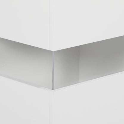 HOMCOM LED Light Sideboard - High Gloss White