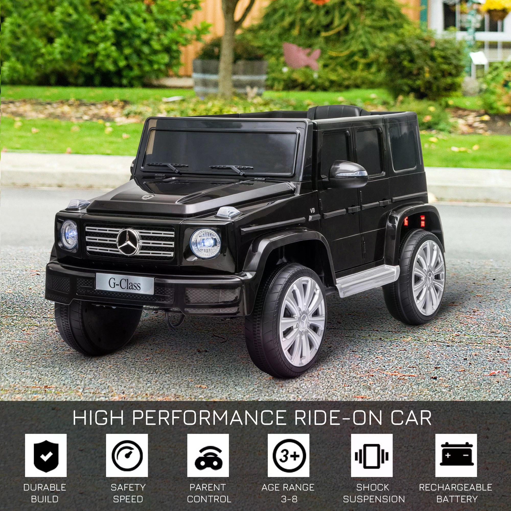HOMCOM Mercedes Benz G500 12V Kids Electric Ride On Car Toy w/ Remote Control 