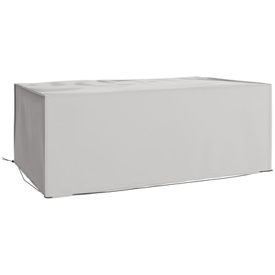 Outsunny 600D Oxford Patio Set Cover Outdoor Garden Rattan Furniture Protection Cover Protector Waterproof Anti-UV, Grey, 210 x 140 x 80cm 