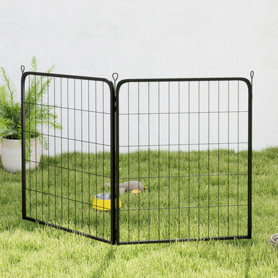 PawHut 2 Piece Dog Pen Expansion Pack for 80cm High Animal Pen with 3 Connecting Stakes 