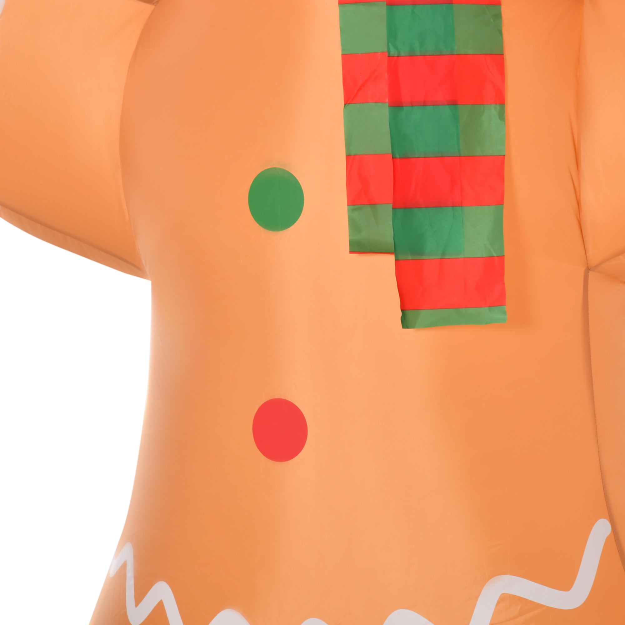 HOMCOM 8ft Christmas Inflatable Gingerbread Man, Lighted Blow Up Yard Decor Indoor Outdoor Garden Lawn Party Prop 