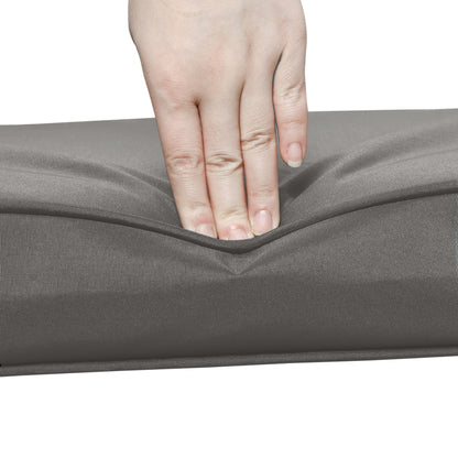 Outsunny Set of 2 Garden Seat and Back Cushion Set, Replacement Cushions for Outdoor Furniture with Seat Cushion and Back Cushion, Dark Grey 
