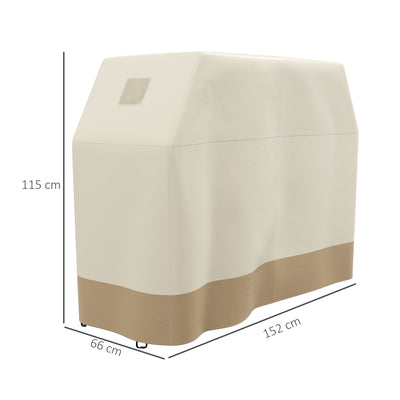 Outsunny 66W x 152Lcm PU Coated Protective Grill Cover - Beige 