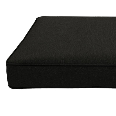 Outsunny 4-Piece Seat Cushions Pillow Replacement, Patio Chair Cushions Set with Ties for Indoor Outdoor, Black 