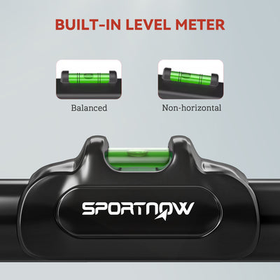 SPORTNOW Pull Up Bar Doorway No Screws, Door Frame Chin Up Bar with Level Metre, 96-130 cm (37.8"-51.2") Width Adjustable for Home Gym, Max Load 200kg 