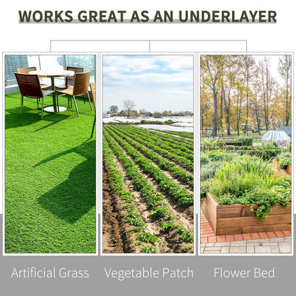 Outsunny 1m x 50m Weed Control Membrane, Heavy Duty Weed Control Barrier Fabric, 90gsm Ground Cover for Patios, Garden, Flower beds, Landscaping 