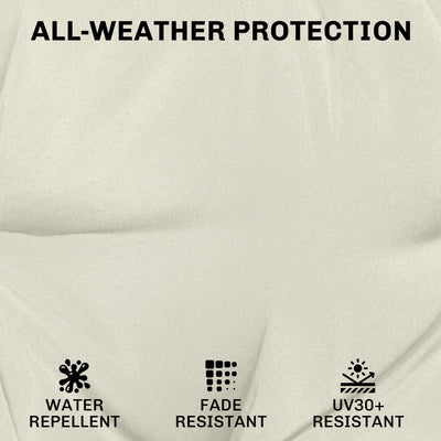 Outsunny Outdoor Chair Seat Cushions Set of 2, Garden Chair Cushions with 7cm Thick Foam & Ties, Cream White 