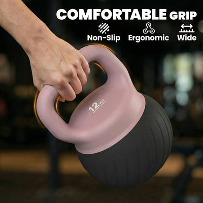 SPORTNOW Soft Kettlebell, 12kg Kettle Bell with Anti-Slip Grip for Home Gym Weight Lifting and Strength Training 