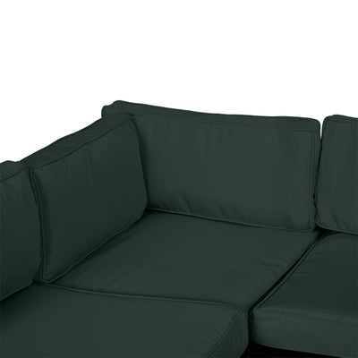 Outsunny Garden Rattan Sofa Cushion Polyester Cover Replacement Outdoor- No Cushion Included, Dark Grey 