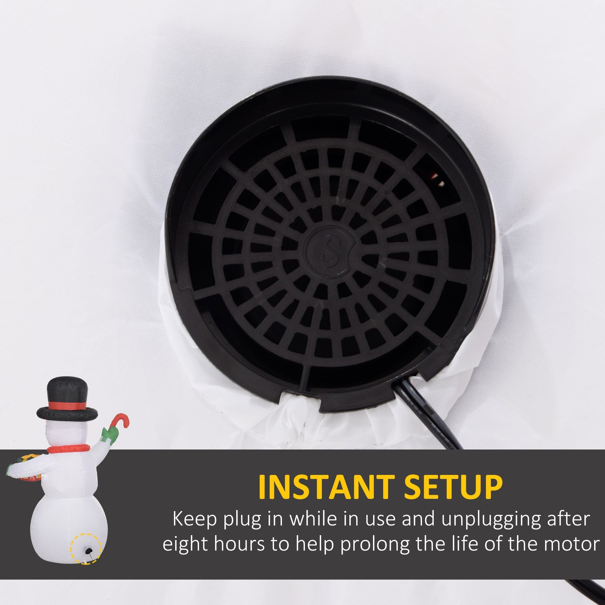 Outsunny 6ft Inflatable Christmas Snowman, with Accessories 