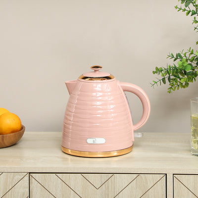 HOMCOM 3kW Rapid Boil Honeycomb Kettle - Pink 