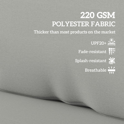 Outsunny 2 Seater Pallet Furniture Cushions Pallet Cushions, UPF20+ 220gsm Fabric, 20 cm Thick Outdoor Seat Pads, Light Grey 