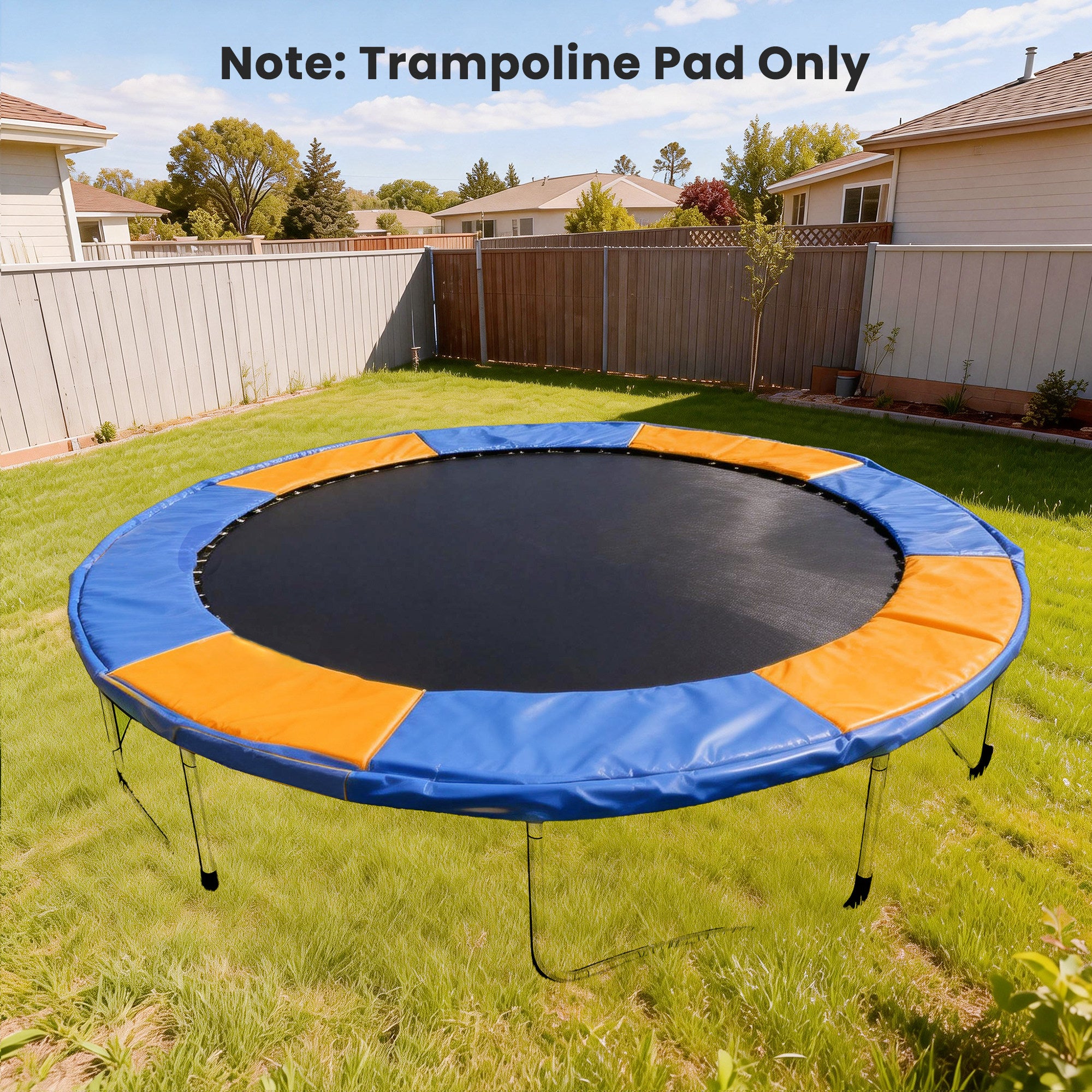 HOMCOM 8FT Trampoline Spring Cover, Plastic Trampoline Pad Replacement Safety Guard, Yellow and Blue 