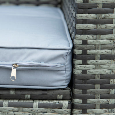 Outsunny Four-Piece Rattan Sofa Set - Grey 