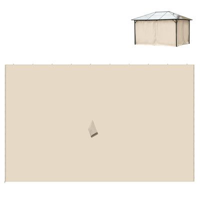 Outsunny 4 Pack Replacement Gazebo Curtains Privacy Panel for Most 3 x 4m Gazebo Canopy Pavillion Outdoor Shelter Sidewalls Accessories Beige 