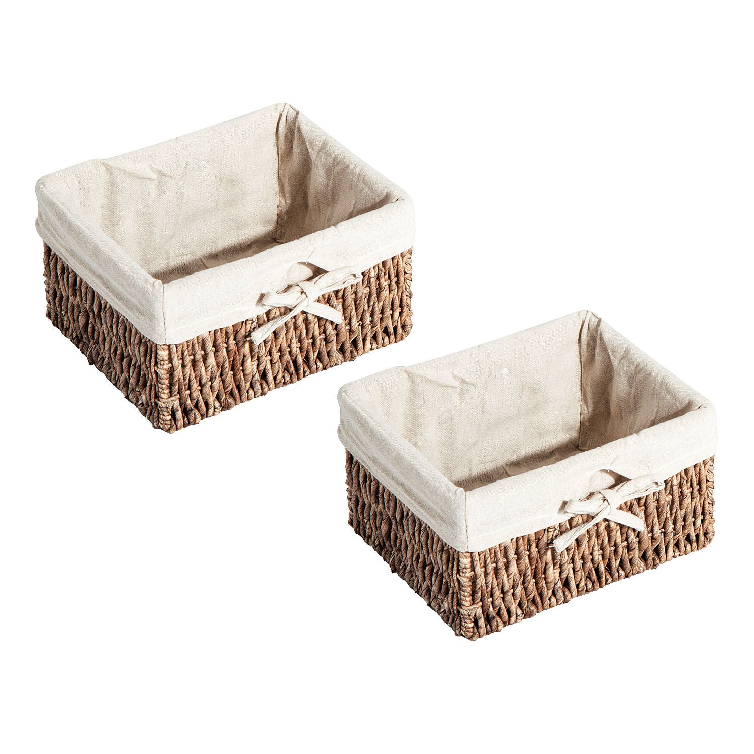 HOMCOM Entryway Coat Rack Wall Mounted Shelf w/ 2 Corn Husk Baskets and Hooks, Brown 