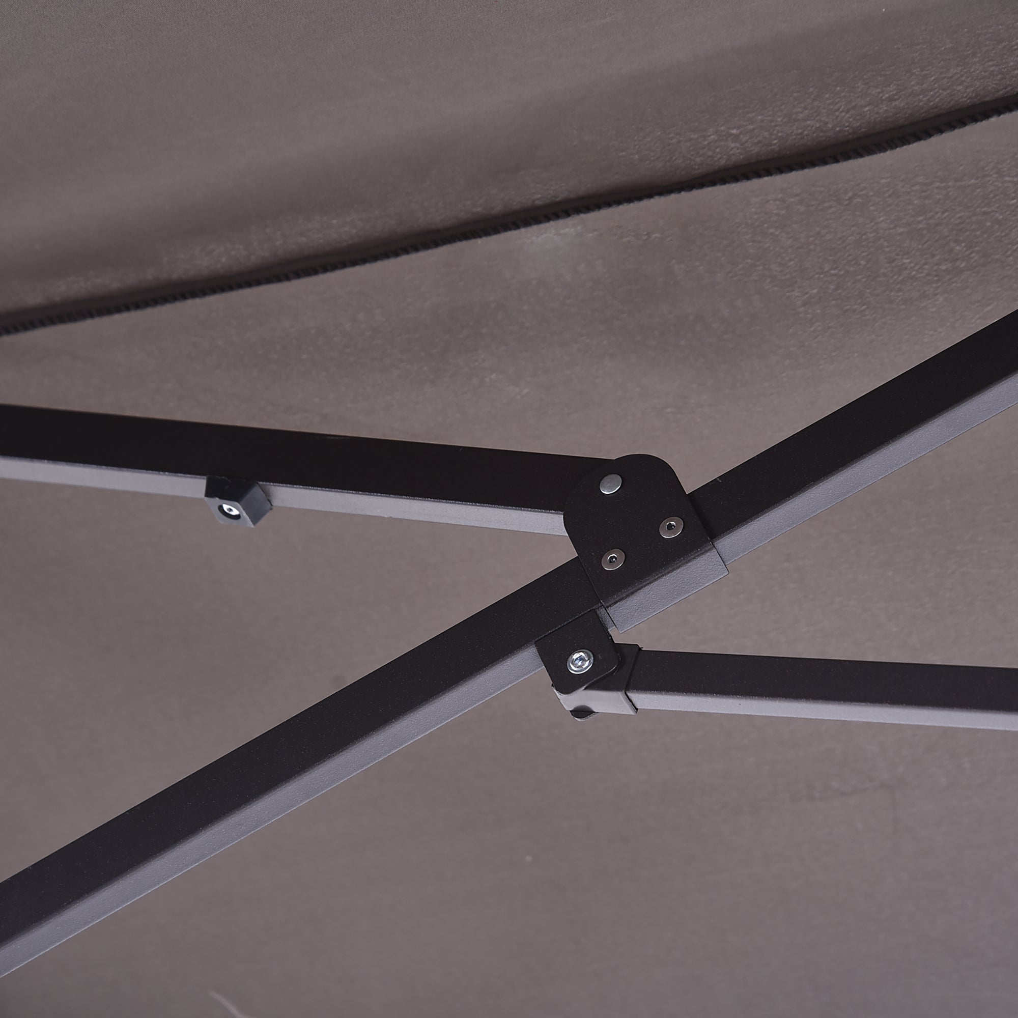 Outsunny 4.6m Garden Parasol Double-Sided Sun Umbrella Patio Market Shelter Canopy Shade Outdoor Grey 