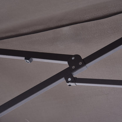Outsunny 4.6m Garden Parasol Double-Sided Sun Umbrella Patio Market Shelter Canopy Shade Outdoor Grey 