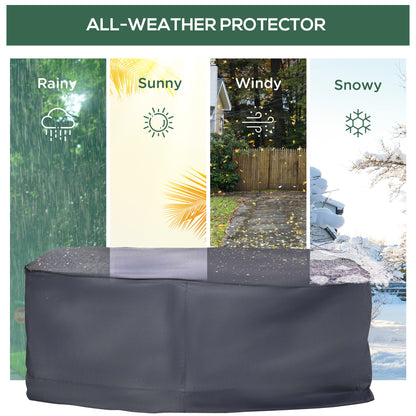 Outsunny Garden Furniture Cover, Waterproof Windproof 420D Heavy Duty Oxford Fabric    Rattan Furniture Cover, Rectangular Outdoor Table Chair Set Cover, 235 x 135 x 94cm 
