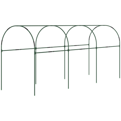 Outsunny Tunnel Tomato Greenhouse with 4 Hoops and Top Tap, Pointed Bottom and Guy Ropes, 400 x 123 x 171 cm, Clear