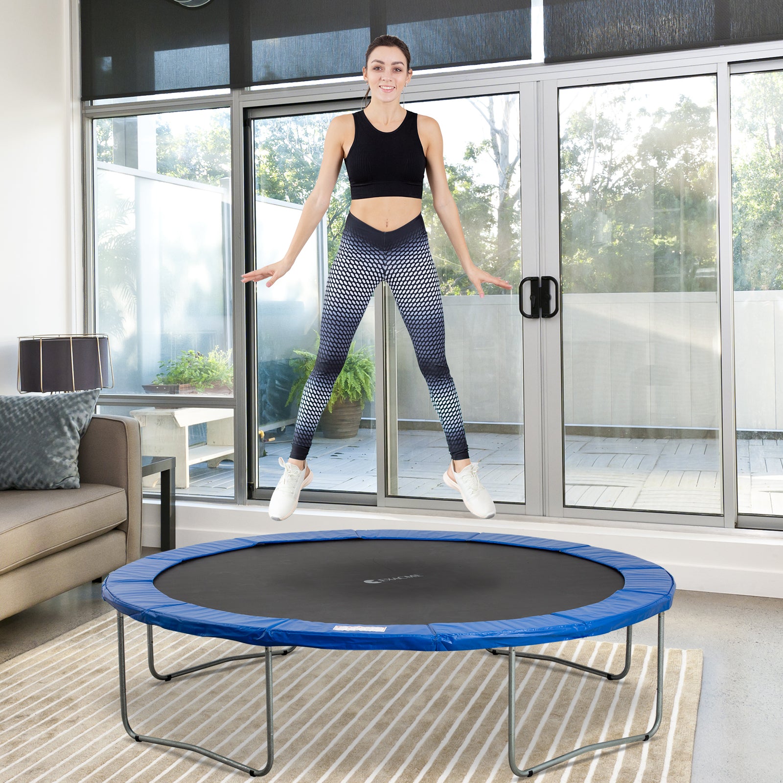 HOMCOM 13FT Trampoline Pad, \'ce\'a6396cm Trampoline Accessories Surround Safety Pad Foam Pading Pads Replcement Spare New Multi-Color