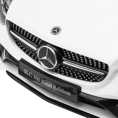 AIYAPLAY Benz SLC 300 Licensed 12V Electric Car for Kids, Kids' Electric Ride on with Parental Remote, Music Lights, Suspension Wheels for 3-6 Years, White 