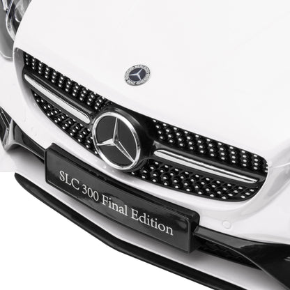 AIYAPLAY Benz SLC 300 Licensed 12V Electric Car for Kids, Kids' Electric Ride on with Parental Remote, Music Lights, Suspension Wheels for 3-6 Years, White