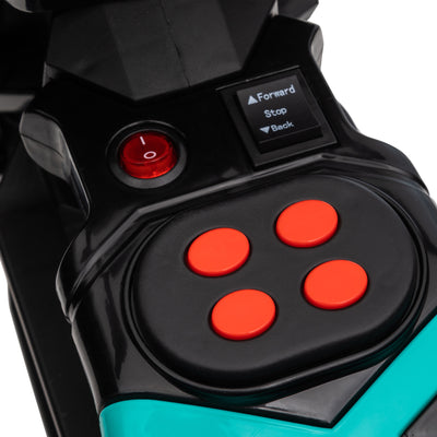 HOMCOM Kids Electric Motorbike with Siren, Horn, Headlights, Music, Training Wheels, for Ages 3-5 Years - Black 