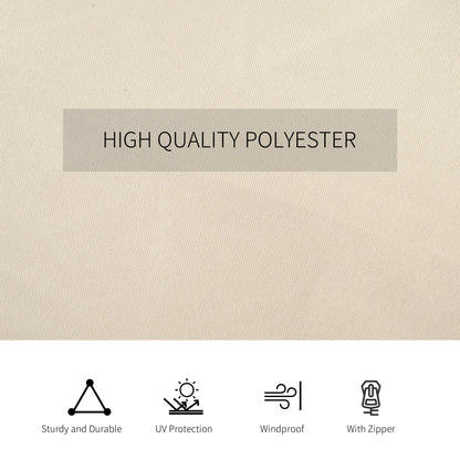 Outsunny 4 Pack Replacement Gazebo Curtains Privacy Panel for Most 3 x 4m Gazebo Canopy Pavillion Outdoor Shelter Sidewalls Accessories Beige 