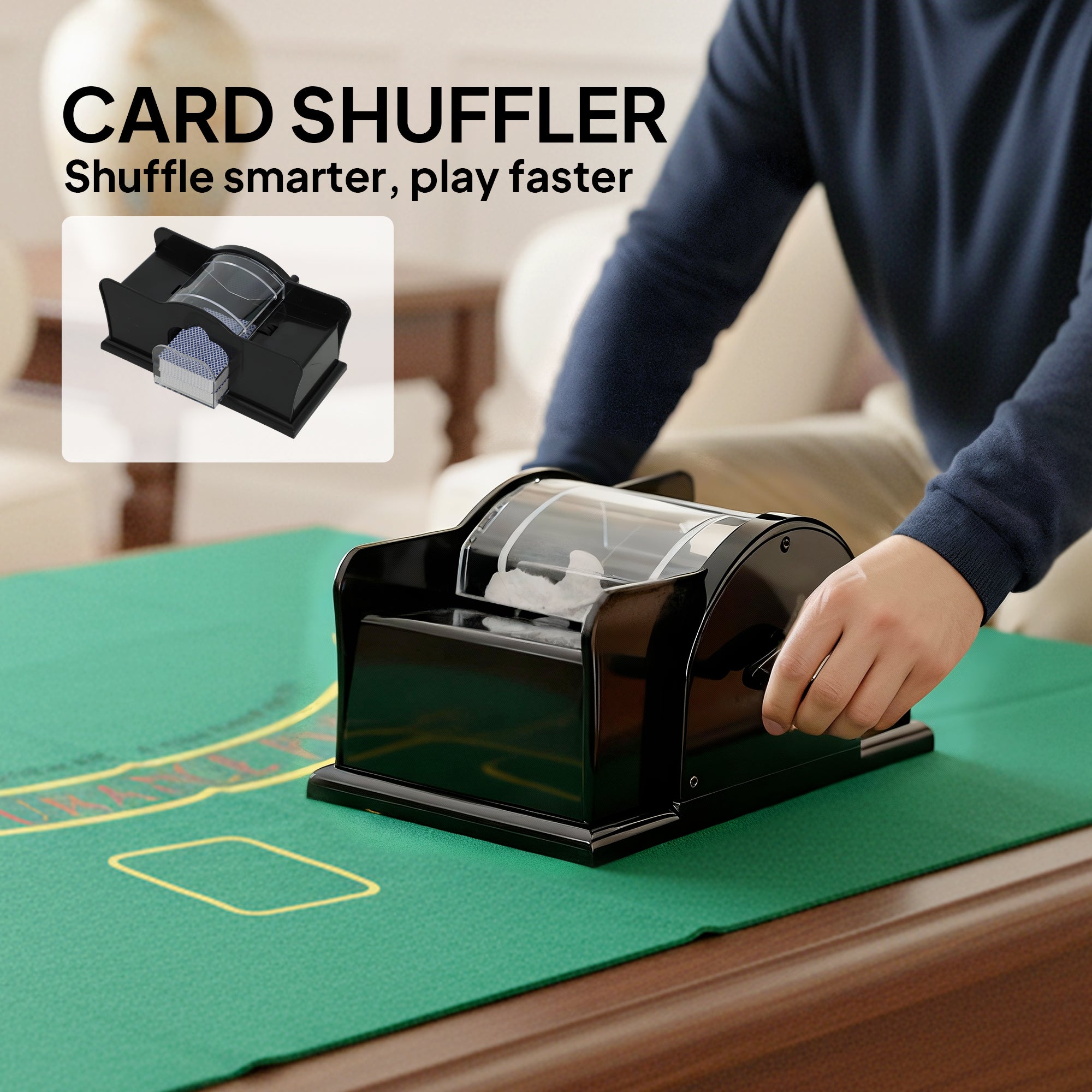 SPORTNOW 300-Piece Poker Chips Set with Card Shuffler, Card Shoe, Case, Casino Texas Holdem Poker Set with Mat, Silver Tone 