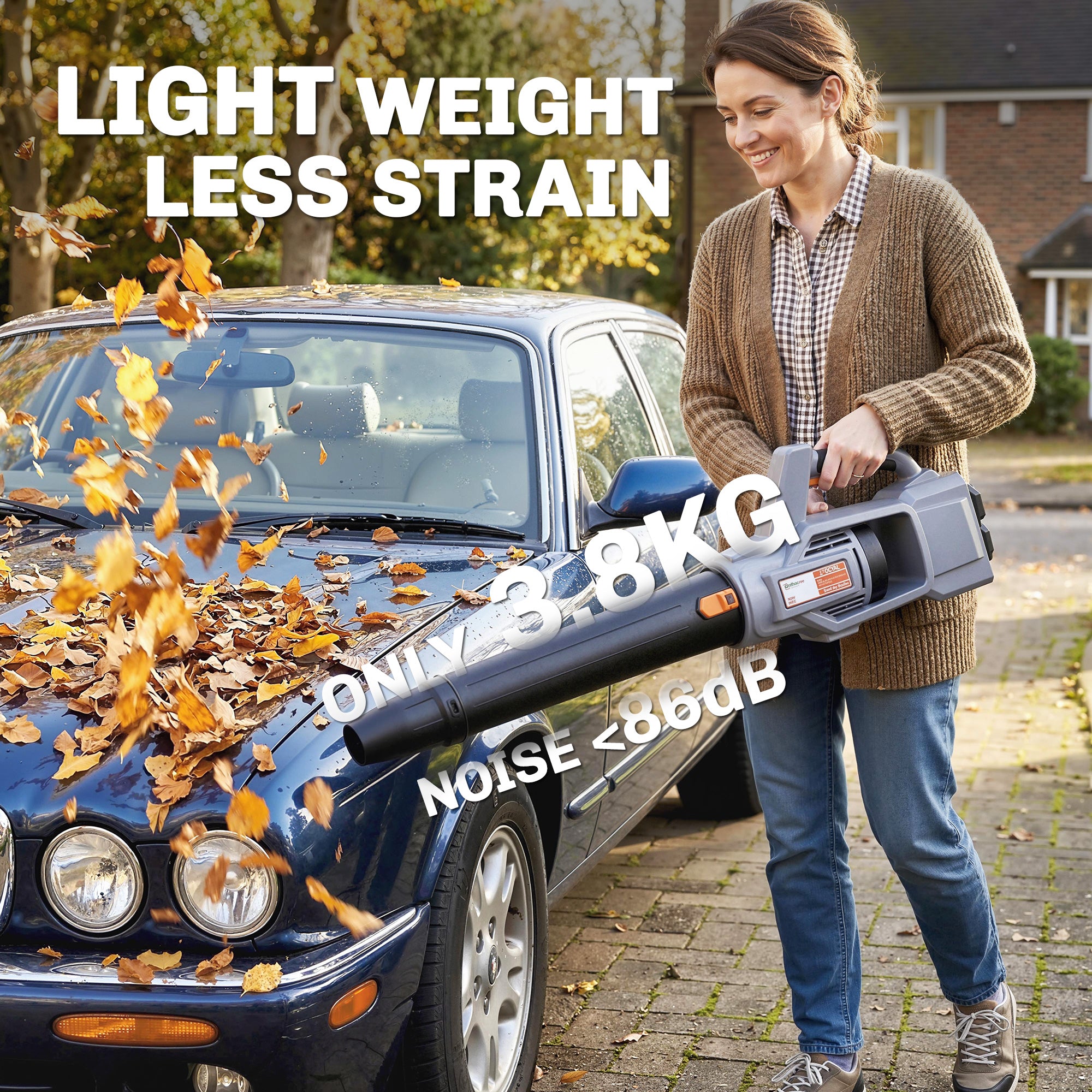 Outsunny Leaf Blower Cordless with 2 x 4000mAh Batteries & Charger, 36V Lightweight Garden Blower with 1000W Brushless Motor 