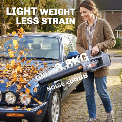 Outsunny Leaf Blower Cordless with 2 x 4000mAh Batteries & Charger, 36V Lightweight Garden Blower with 1000W Brushless Motor 