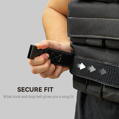 SPORTNOW 30KG Adjustable Weighted Vest, Weight Vest with 30 Metal Weights, Adjustable Straps and Reflective Strips, for Men and Women Running Cardio Exercise Strength Training 