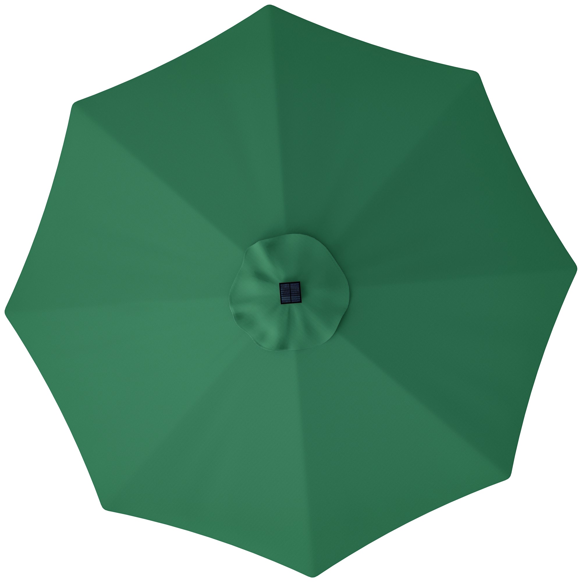 Outsunny 3 m Replacement Parasol Canopy with Top Vent, UPF 50+ Garden Parasol Replacement Canopy, 8 Rib Parasol Cover Replacement Fits Various Frames, Green 